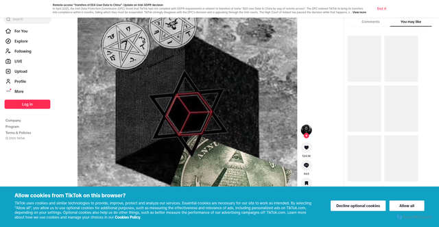 Security scan screenshot of https://vt.tiktok.com/ZS9c687pa/