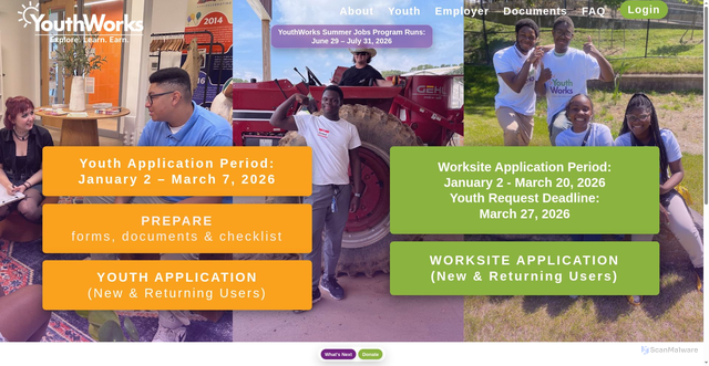 Security scan screenshot of https://youthworks.oedworks.com/