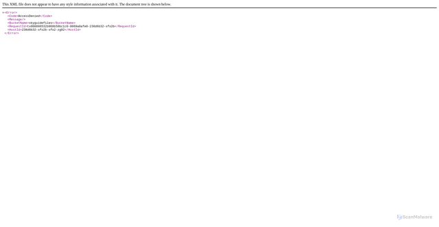 Security scan screenshot of https://skyguidefiles.sfo2.cdn.digitaloceanspaces.com