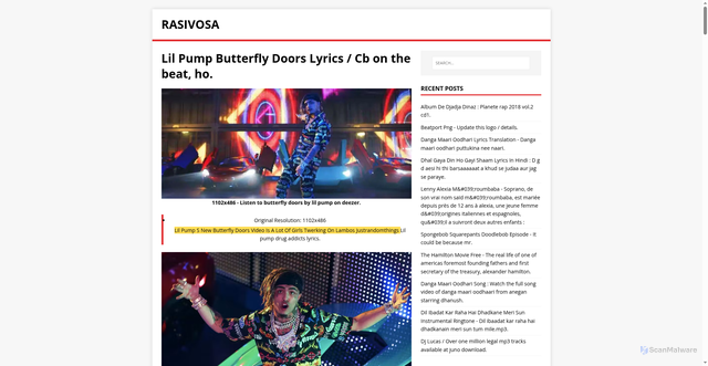Security scan screenshot of https://vosasira.pages.dev/post/lil-pump-butterfly-doors-lyrics/