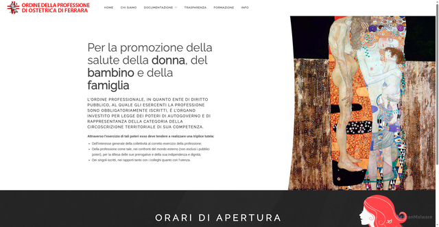 Security scan screenshot of https://www.ostetricheferrara.it/
