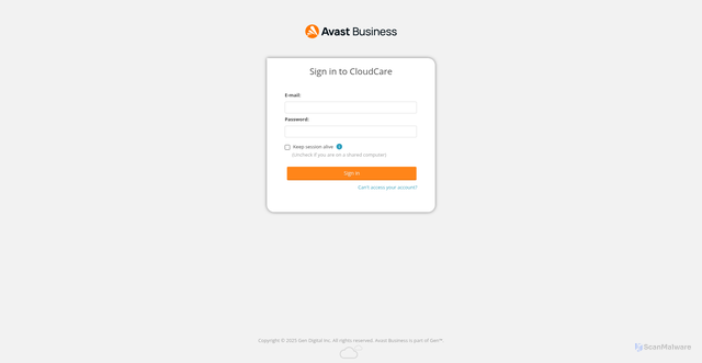 Security scan screenshot of https://cloudcare.avg.com