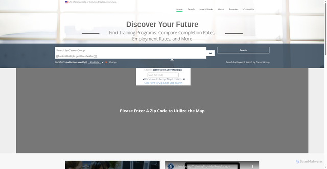 Security scan screenshot of https://www.trainingproviderresults.gov/