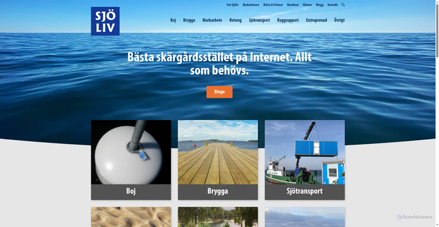 Security scan screenshot of https://sjoliv.se