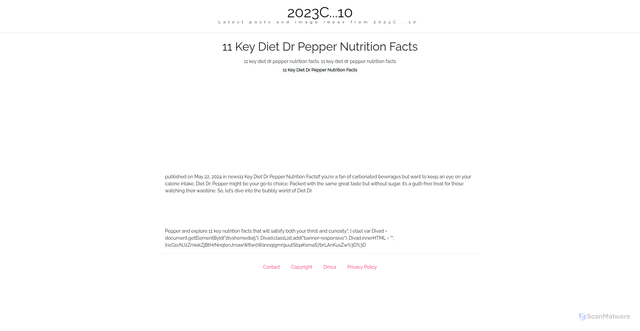 Security scan screenshot of https://cakrawalapixellab-dpet3uwhks0r.edgeone.app/11-key-diet-dr-pepper-nutrition-facts.html