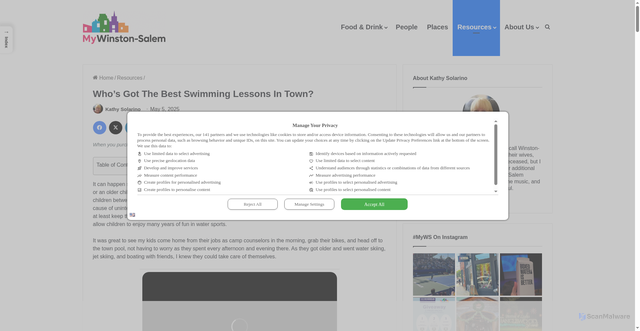 Security scan screenshot of https://www.mywinston-salem.com/swim-lessons/