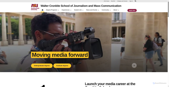 Security scan screenshot of https://cronkite.asu.edu/