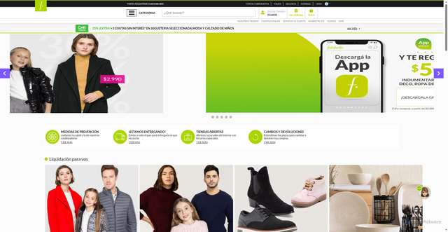 Security scan screenshot of falabella.vercel.app