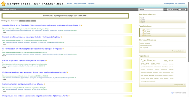 Security scan screenshot of https://marque-pages.espitallier.net