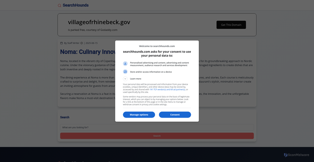 Security scan screenshot of https://villageofrhinebeck.gov/