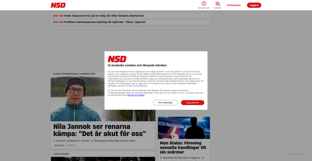 Security scan screenshot of https://nsd.se/