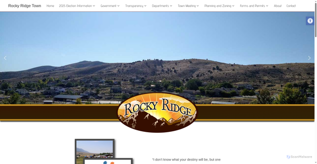 Security scan screenshot of https://rockyridgeut.gov/