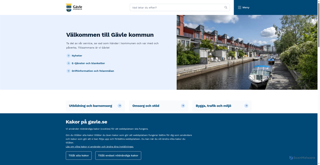 Security scan screenshot of http://www.gavle.se