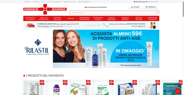 Security scan screenshot of https://www.farmacieravenna.com/