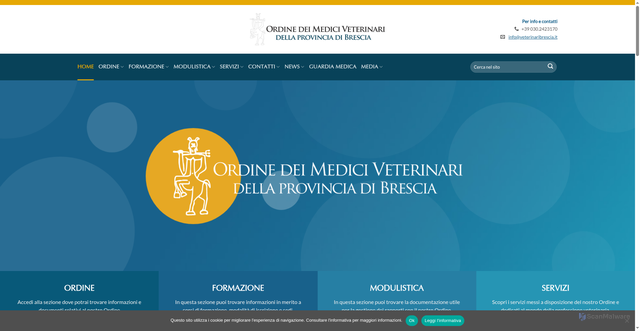 Security scan screenshot of https://www.veterinaribrescia.it
