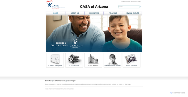 Security scan screenshot of https://casa.azcourts.gov/