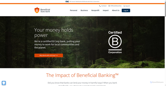 Security scan screenshot of https://beneficialstatebank.com