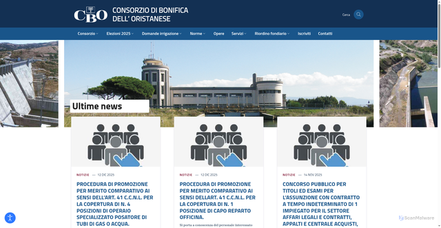 Security scan screenshot of https://www.bonificaoristanese.it/