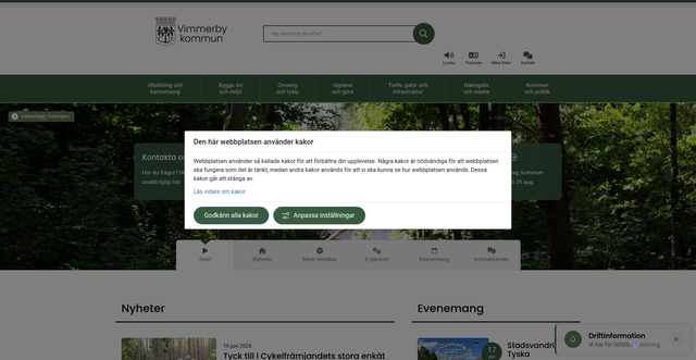 Security scan screenshot of http://www.vimmerby.se