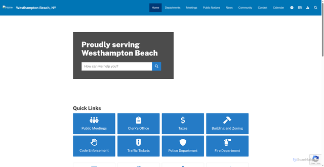 Security scan screenshot of https://www.westhamptonbeach.gov/