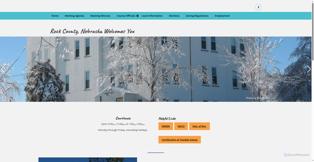 Security scan screenshot of https://rockcountyne.gov/
