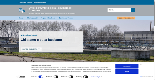 Security scan screenshot of https://www.atocremona.it