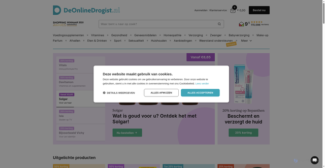 Security scan screenshot of https://deonlinedrogist.nl