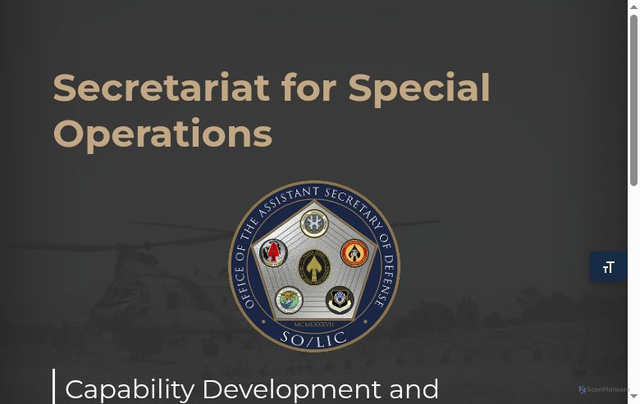 Security scan screenshot of https://tswg.gov/