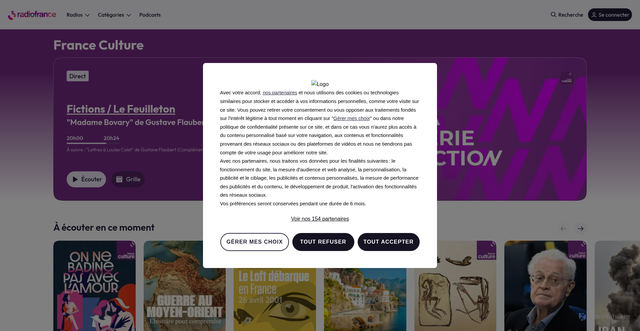 Security scan screenshot of https://www.franceculture.fr