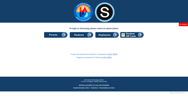 Security scan screenshot of https://lausdschoology.azurewebsites.net/
