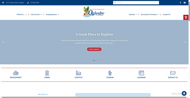 Security scan screenshot of https://oglesbyil.gov/