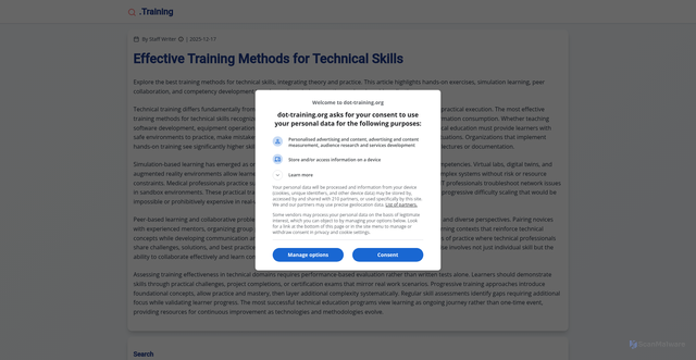 Security scan screenshot of https://skillsedgestudent.co.uk