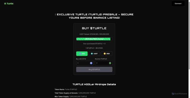 Security scan screenshot of http://turtle.lat/