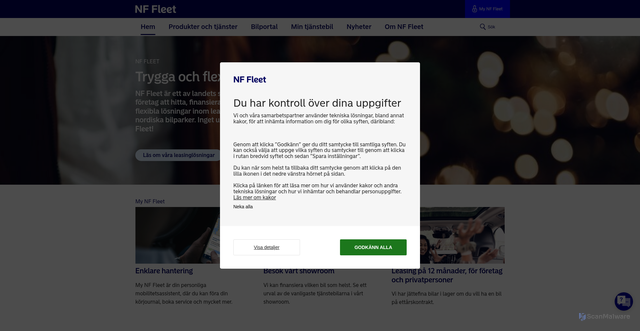Security scan screenshot of https://nffleet.se/