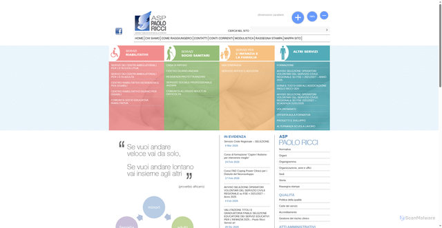 Security scan screenshot of https://www.paoloricci.org/