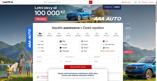 Security scan screenshot of https://sauto.cz