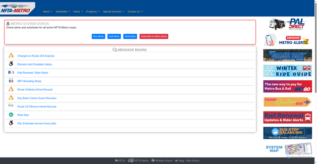 Security scan screenshot of https://metro.nfta.com/