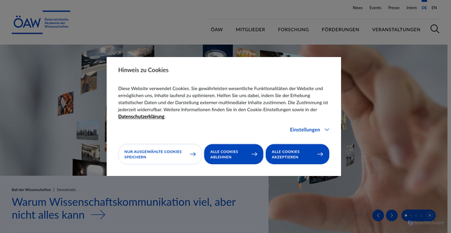 Security scan screenshot of https://oeaw.ac.at