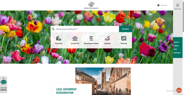 Security scan screenshot of https://www.derby.gov.uk