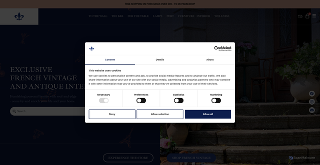 Security scan screenshot of https://bellevuevintage.com/
