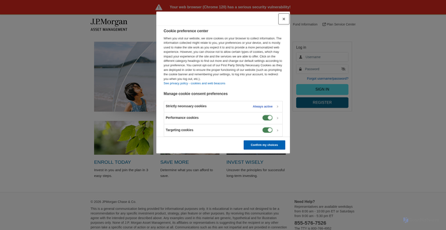 Security scan screenshot of https://retirementlink.jpmorgan.com