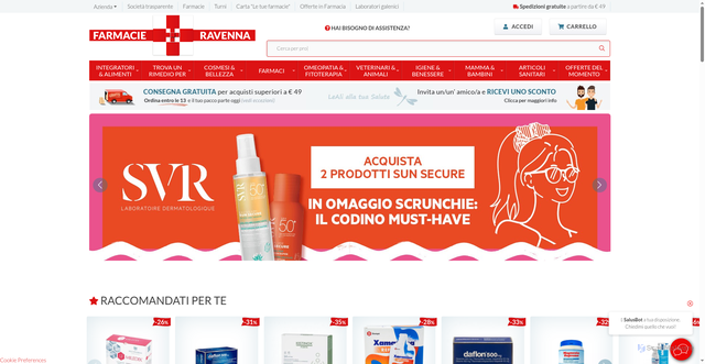 Security scan screenshot of https://www.farmacieravenna.com
