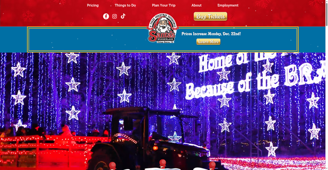 Security scan screenshot of https://www.santas-wonderland.com/