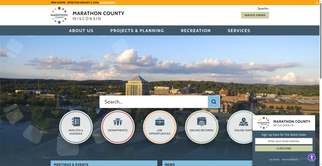 Security scan screenshot of https://www.marathoncounty.gov/