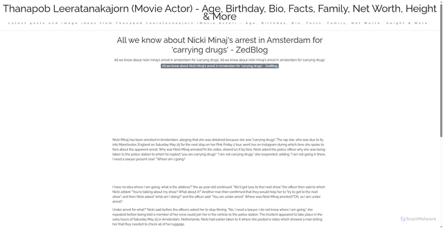 Security scan screenshot of https://nusaglobalmedia-dpsuywzva9wq.edgeone.app/all-we-know-about-nicki-minajs-arrest-in-amsterdam-for-carrying-drugs-zedblog.html