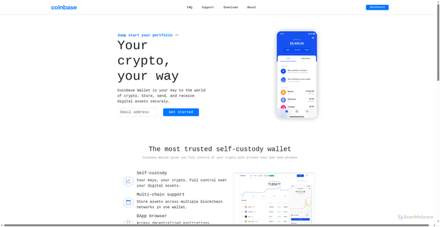 Security scan screenshot of http://www.walletcoinbase-zeta.vercel.app/