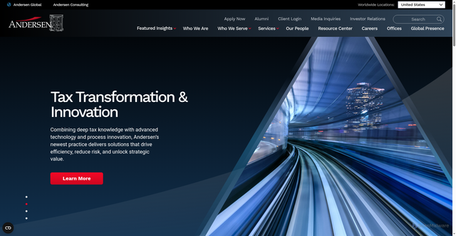 Security scan screenshot of https://andersen.com