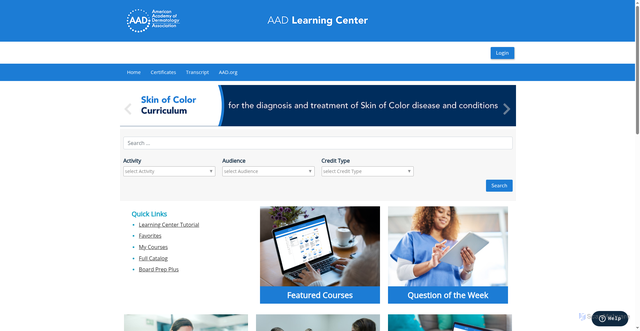 Security scan screenshot of https://learning.aad.org