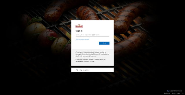 Security scan screenshot of https://thegrill.johnsonville.com
