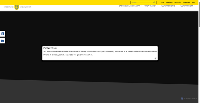 Security scan screenshot of http://www.bdn.dk
